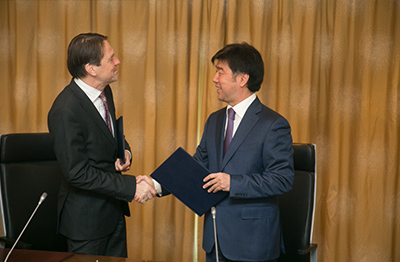 The signing ceremony for bilateral agreements with OECD and ASPA, Astana, 04/04/16