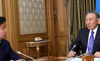 Президент Казахстана Нурсултан Назарбаев провел встречу с председателем Управляющего комитета Регионального хаба в сфере государственной службы Алиханом Байменовым